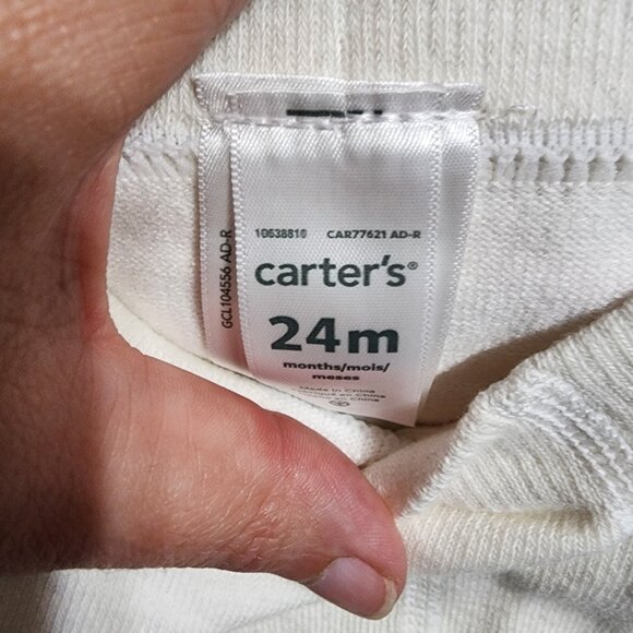 Carters 3 Piece Winter Black Long Sleeve with Red Overall Skirt, Tights Size 24m - Picture 5 of 5